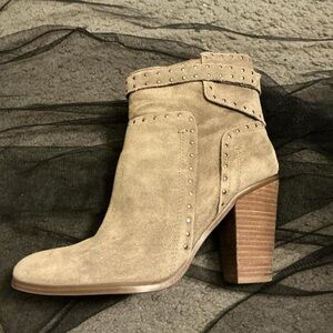 Vince Camuto Taupe Suede Heeled Boots